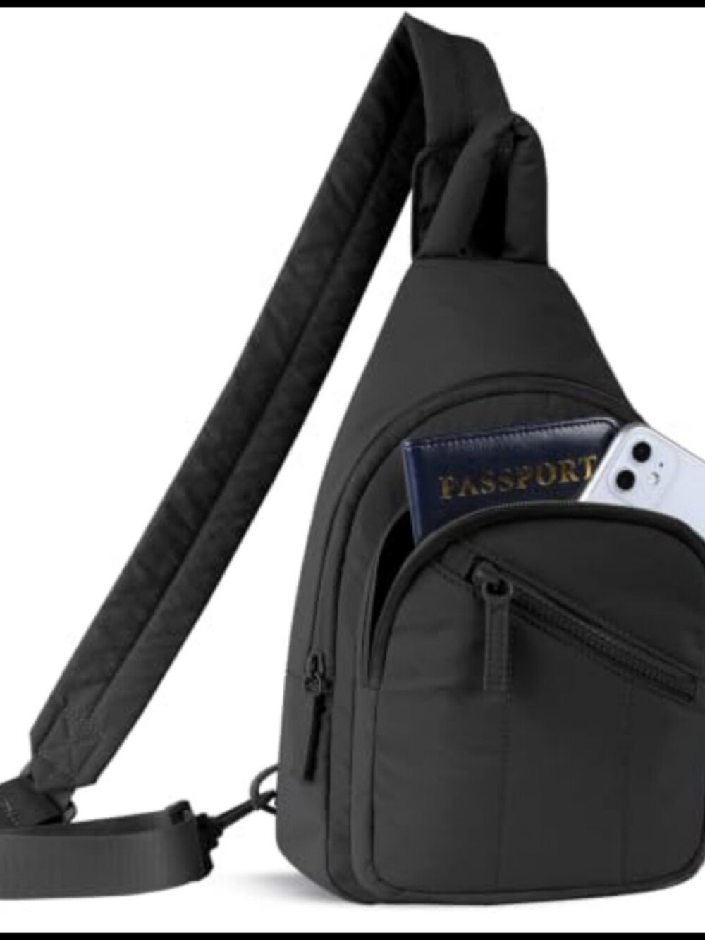 Puffer Sling Crossbody Bag RFID Blocking Water Resistant